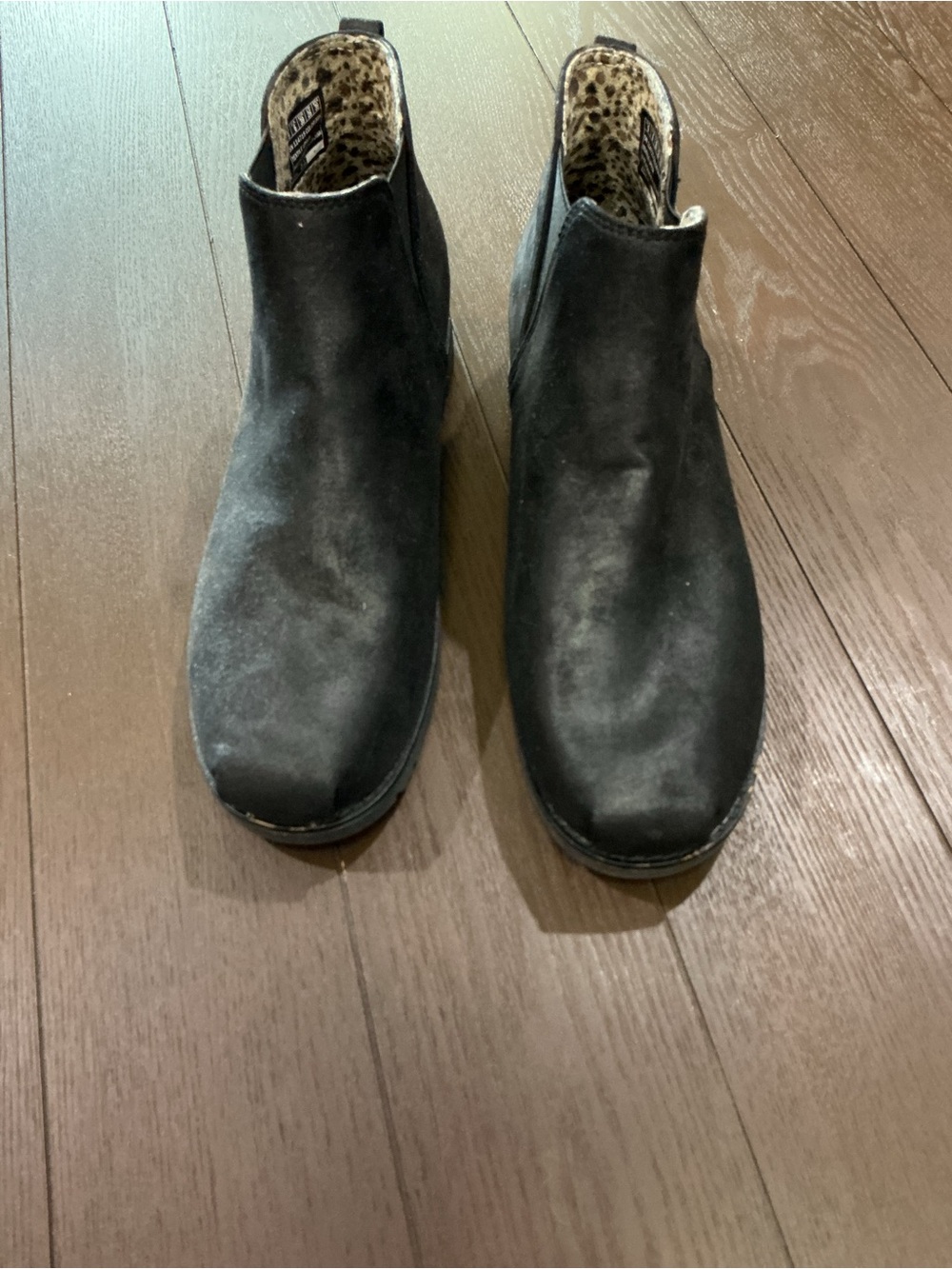 Women’s Bobs Black Suede Slip-On Ankle Boots